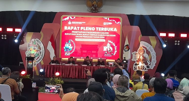 KPU Kediri Gelar Rapat Pleno Terbuka, Tetapkan Bupati dan Wabup Terpilih pada Pilkada 2024