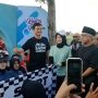 Meriah, Ribuan Warga Kediri Ikuti Jalan Sehat Pesta Rakyat Vinanda-Gus Qowim