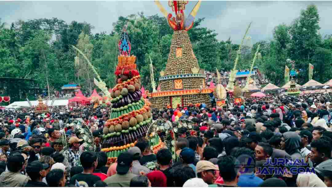 Festival KenDuren Wonosalam, Ribuan Warga Rebutan 2.025 Durian di Jombang