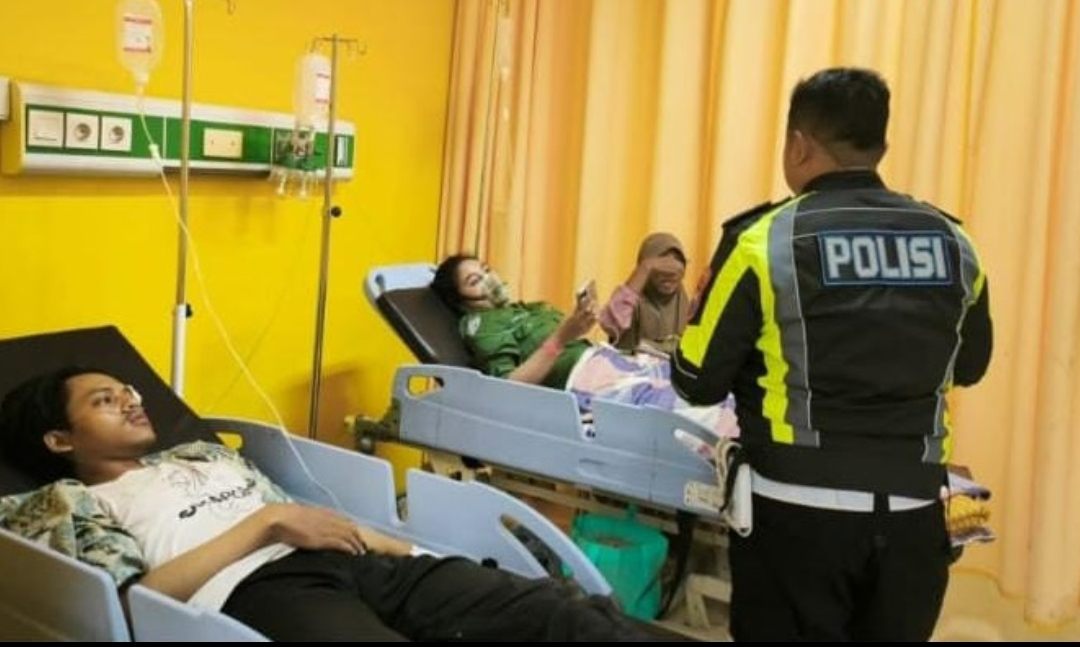 Polisi Tangani Kasus Tabrakan Dua Motor di Nganjuk, 4 Orang Terluka
