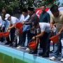 10 Ribu Benih Ikan Nila Ditebar di Bekas Kolam Renang di Jombang