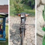 Tak Lazim, Nyolong Motor Butut di Nganjuk Ditarik Becak