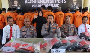 Sebulan, Polres Nganjuk Ungkap 35 Kasus Kriminal dan Narkoba