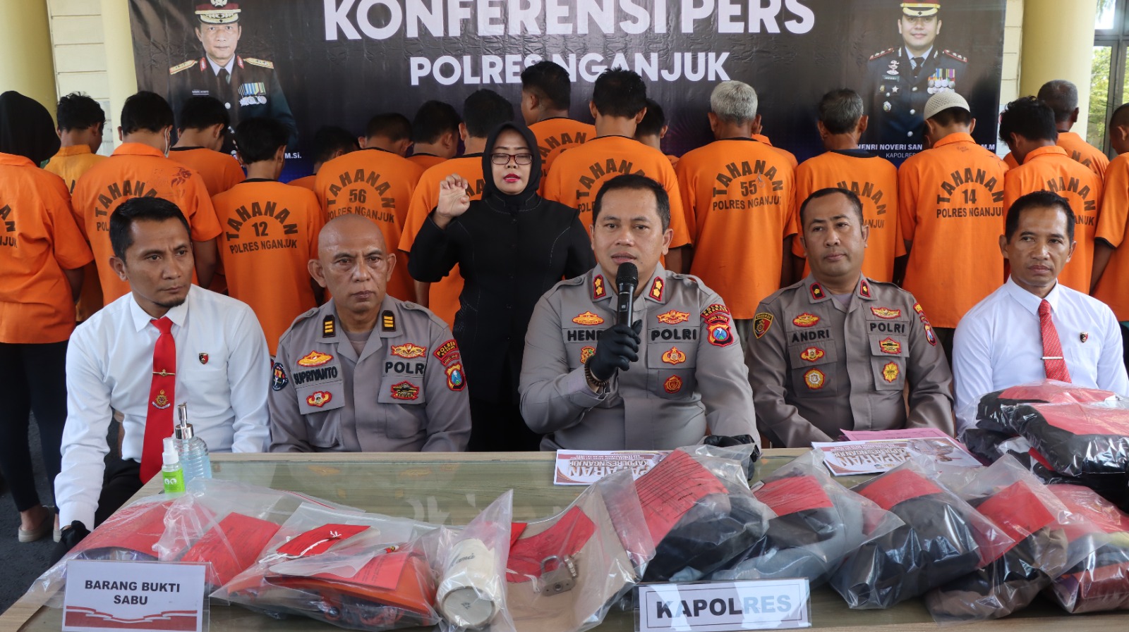 Sebulan, Polres Nganjuk Ungkap 35 Kasus Kriminal dan Narkoba