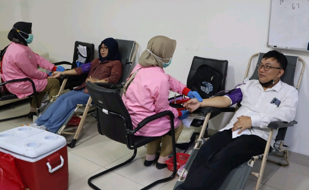 Peduli Sesama, 50 Orang Donor darah di RSD Kertosono Nganjuk