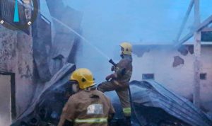 Kebakaran Ruko Jajan di Kediri Dipicu Korsleting Listrik, Pemilik Rugi Rp750 Juta