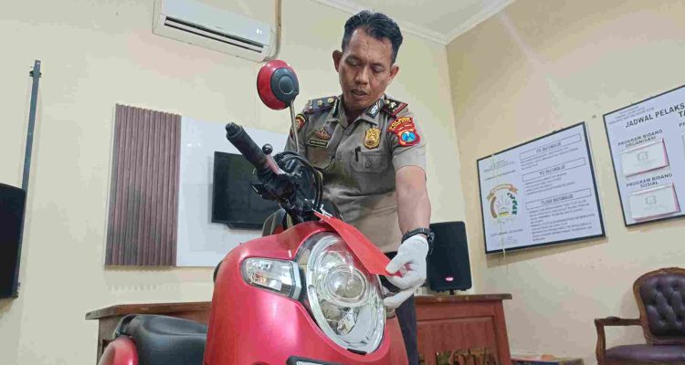 Barang bukti motor curian Pelaku Curanmor di Kediri Ditangkap, Modus Cari Kos Pakai KTP Orang Lain