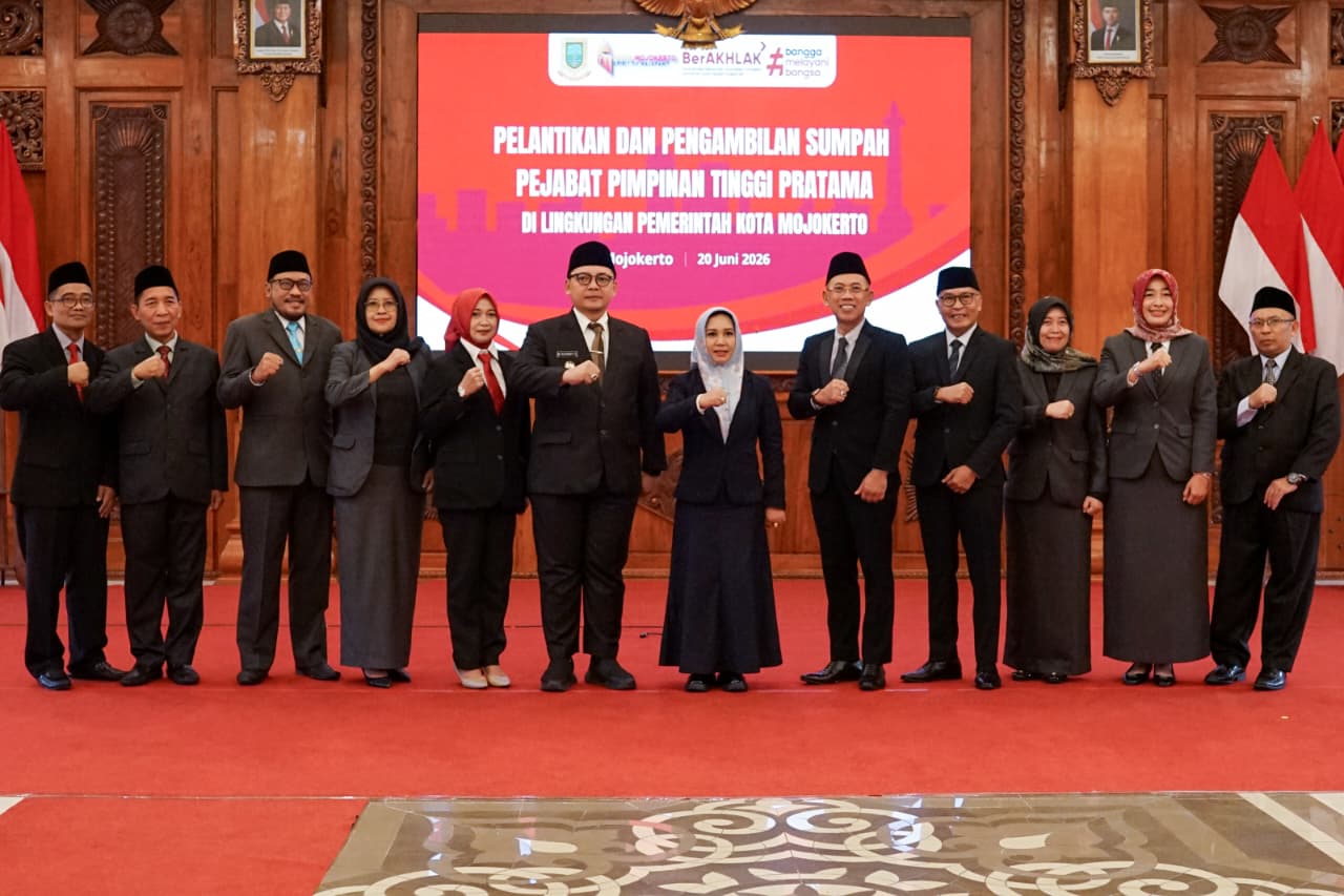 3 Pejabat Baru Pemkot Mojokerto Dilantik, Ini Nama dan Jabatannya