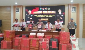 Sita narkoba kediri Operasi Dua Bulan, Polres Kediri Sita 2 Juta Pil Dobel L dan 641 Gram Sabu