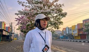 Bunga Tabebuya Mulai Bermekaran, Percantik Sejumlah Ruas Jalan di Kota Kediri