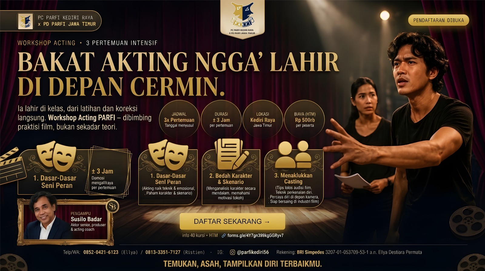 Mau Kembangkan Bakat Akting di Kediri, Ke Sini Saja!