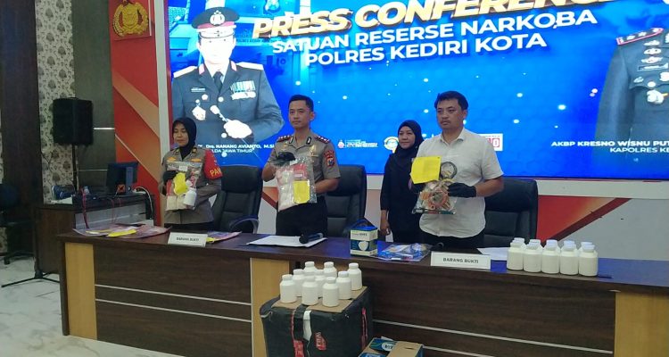 Sabu 642 Gram dan 139 Ribu Pil Disita, 21 Tersangka Dibekuk Polres Kediri Kota